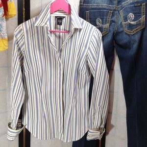 Moda Int fitted striped blouse